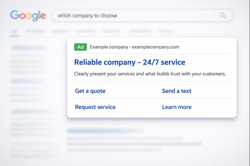 Example of a Google Search ad